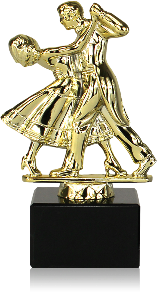 Metal Figure Dance Couple 16,0cm - Trophy (900x600), Png Download