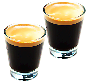 Double Espresso Coffee Png (350x350), Png Download