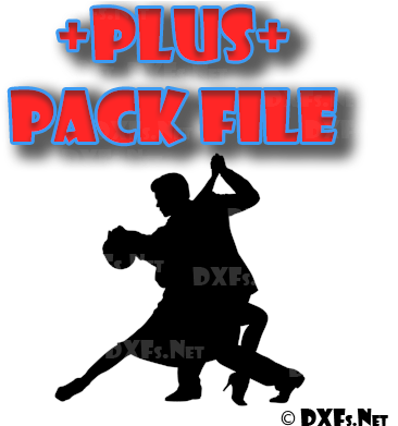 Dxf292-p Ball Room Dancer Dancing Couple Design For - Dancers Silhouette (400x400), Png Download