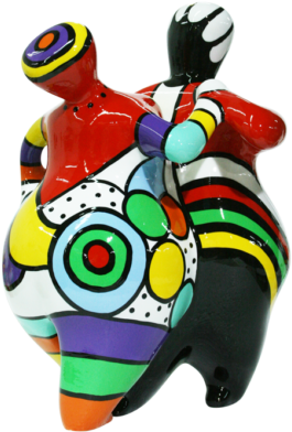 Dancing Couple Languorous Tango - Sculpture (300x417), Png Download