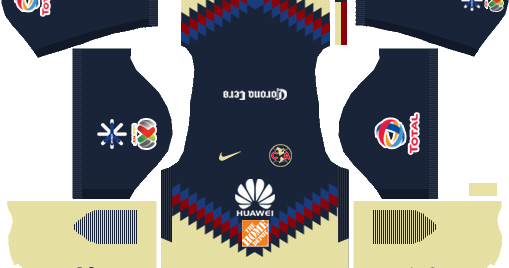Club América Kits 2017/2018 - Kits Dream League Soccer 2018 (509x268), Png Download