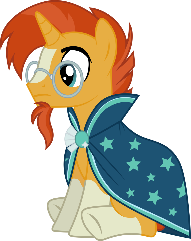 90sigma, Cloak, Clothes, Glasses, Goatee, Safe, Simple - Sunburst Mlp Png (813x1024), Png Download