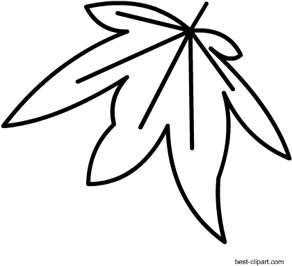 Black And White Fall Leaf Clip Art - White Fall Leaves Clip Art (450x450), Png Download