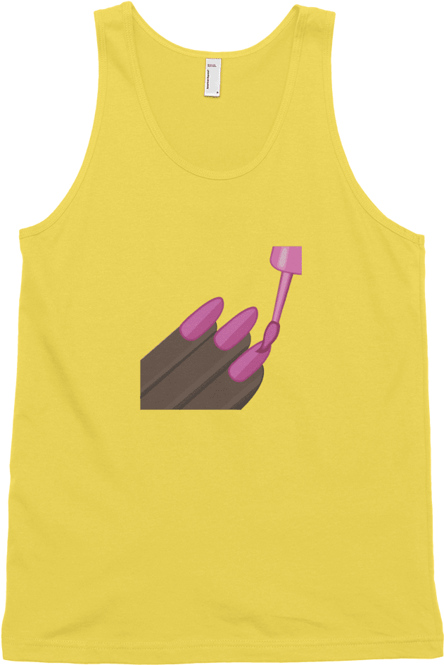 Nail Polish Emoji Yellow - Active Tank (1000x1000), Png Download