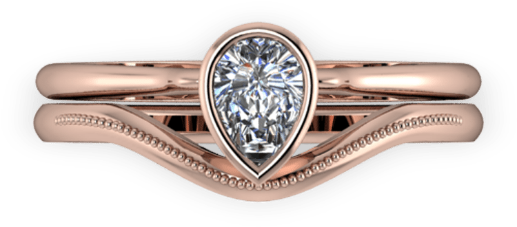 Wedding Band With Millgrain Detail - Pre-engagement Ring (800x800), Png Download