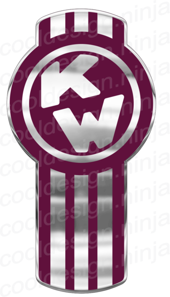 Chrome/royal Purple Kenworth Emblem Skins X - Emblem (344x600), Png Download