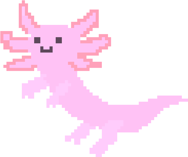 Axolotl - Pixel Art (660x580), Png Download