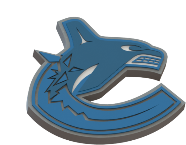 Vancouver Canucks Logo 3d Print - Fish (667x500), Png Download