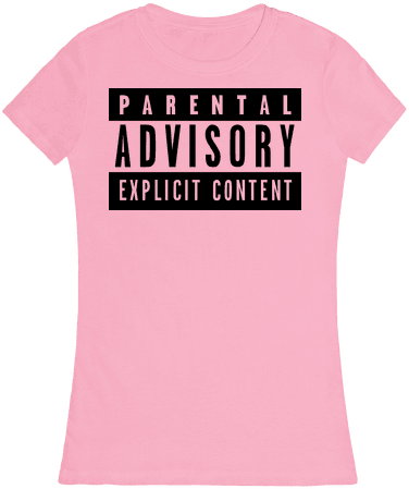 Parental Advisory Womens T-shirt - Warning Signs For Explicit (484x484), Png Download