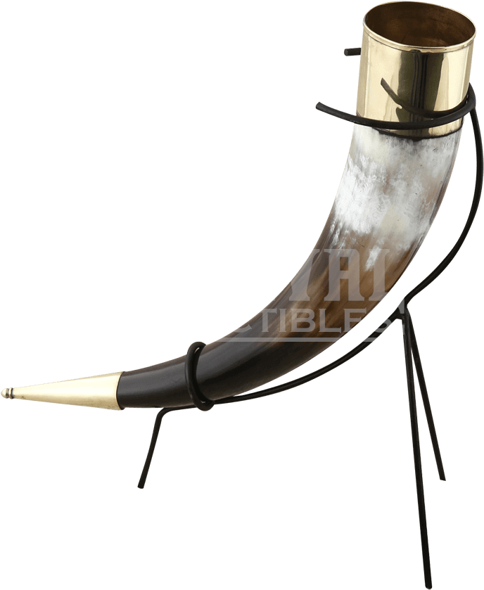 Replica Viking Drinking Horn With Stand - Drinking Horn (838x838), Png Download