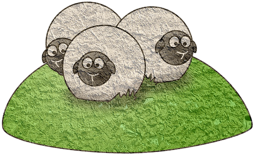 Sheep, Animal, Good Friday, Fridays - Cartoon Sheep On A Hill (600x720), Png Download