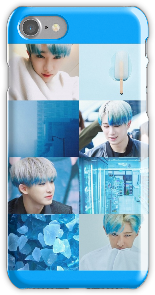 Wonho Blue Iphone 7 Snap Case - Mobile Phone Case (750x1000), Png Download