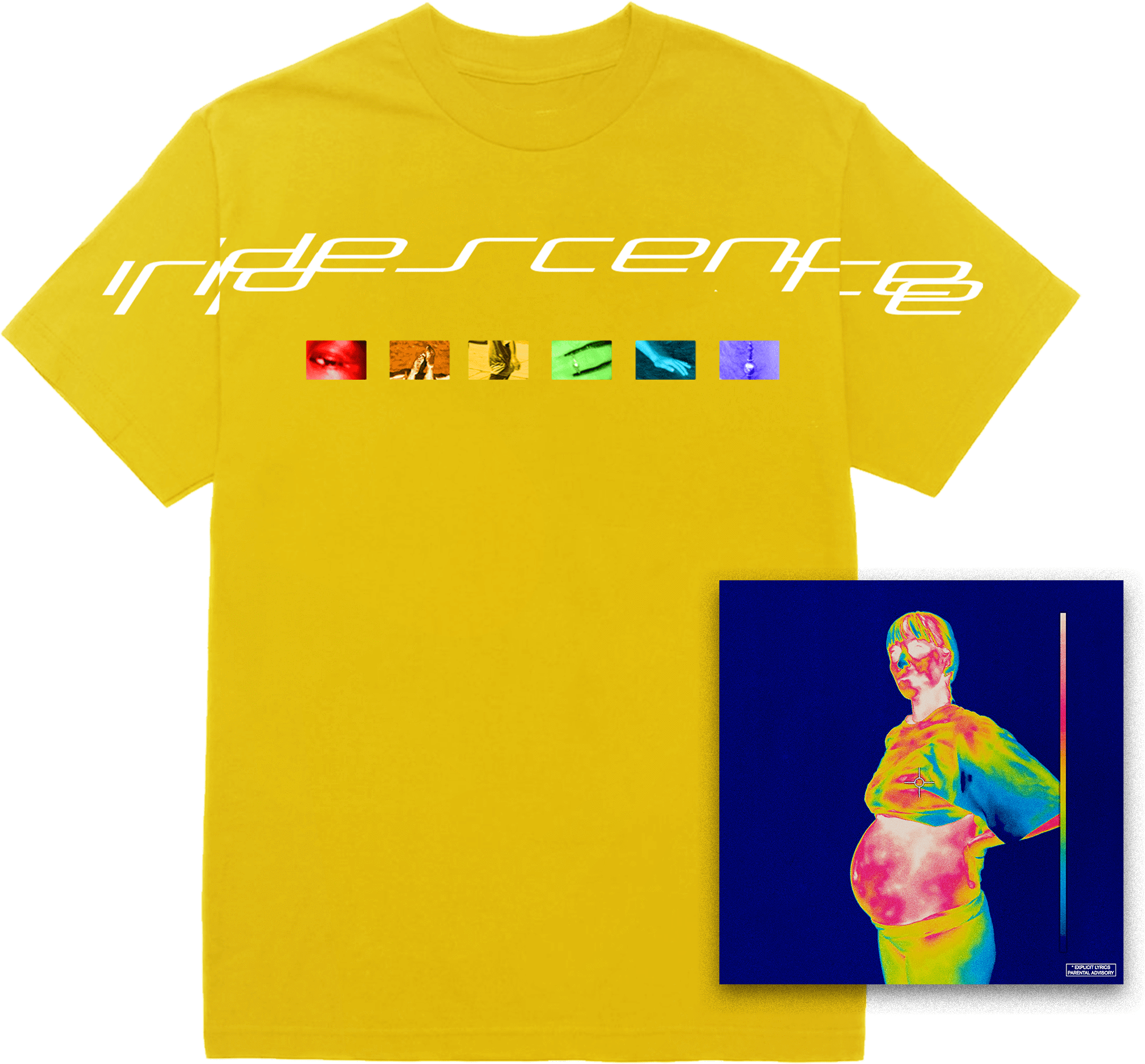 'iridescence' Spectrum Tee Digital Album Bundle - Brockhampton Iridescence T Shirt Pink (2000x2000), Png Download