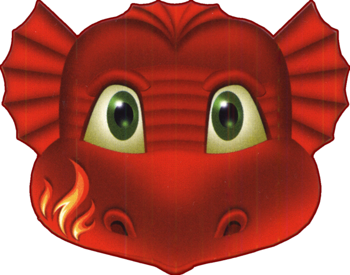 Red Dragon Face Mask For Boys - Red Dragon For Kids (700x551), Png Download