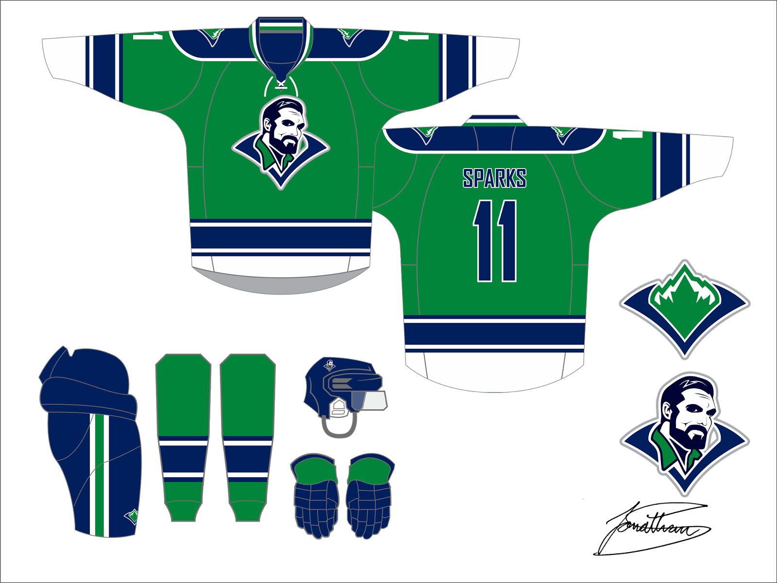 Love The Green Jersey And Lumberjack Logo On The Front - Johnny Canuck (1600x1200), Png Download