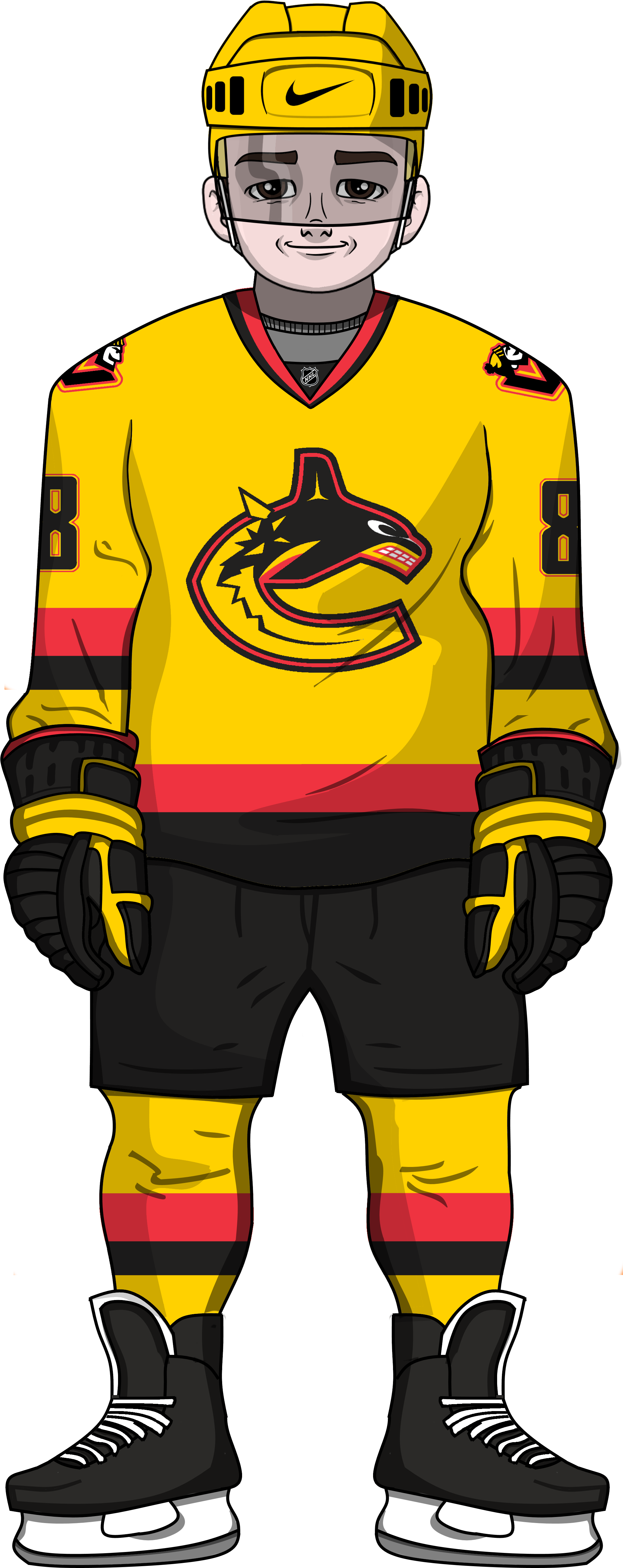 Vancouver Home - Vancouver Canucks (2124x5300), Png Download