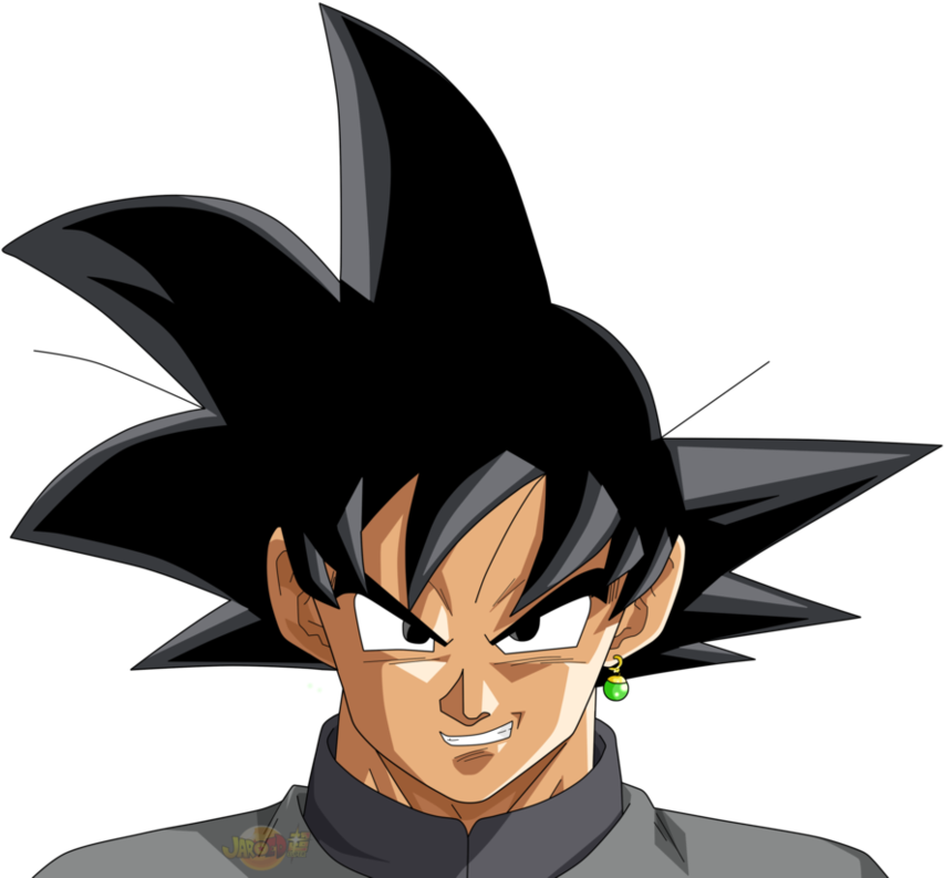 Goku Black In The Final Scene Of Dragon Ball Super - Goku Black Face Png (987x809), Png Download