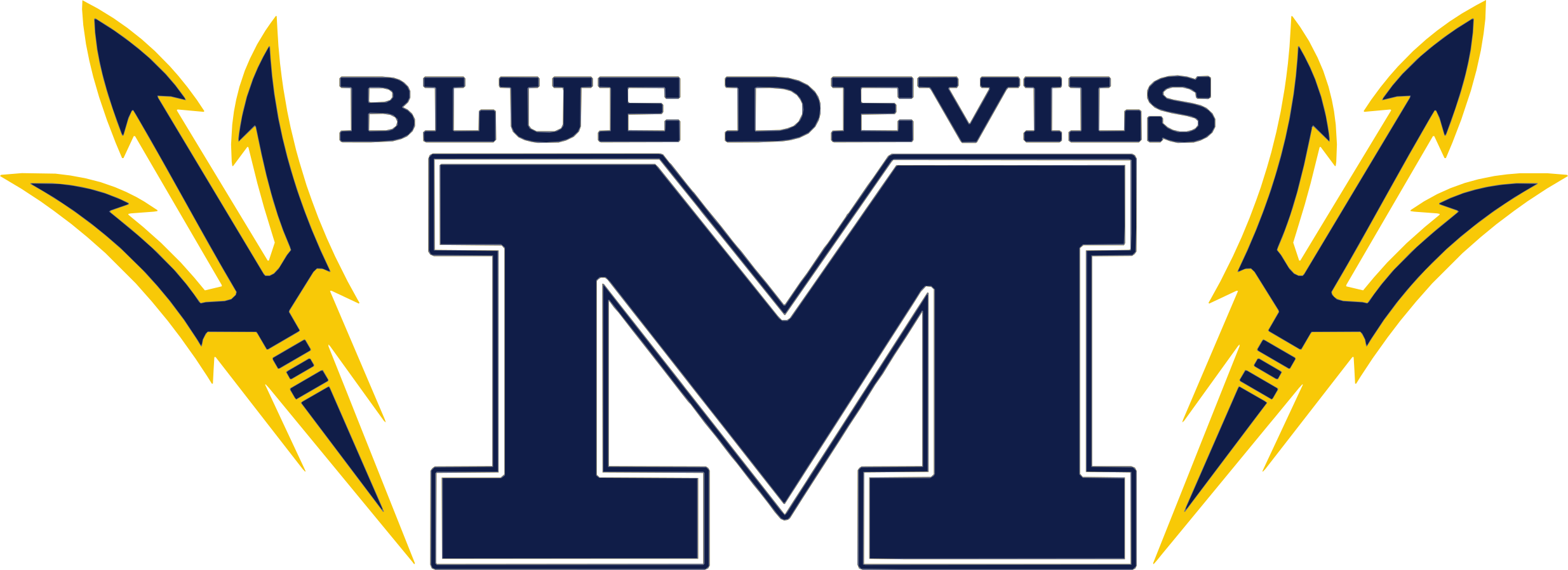 Mcdonald Double Trident Logo - Mcdonald High School Logo Ohio (2469x898), Png Download