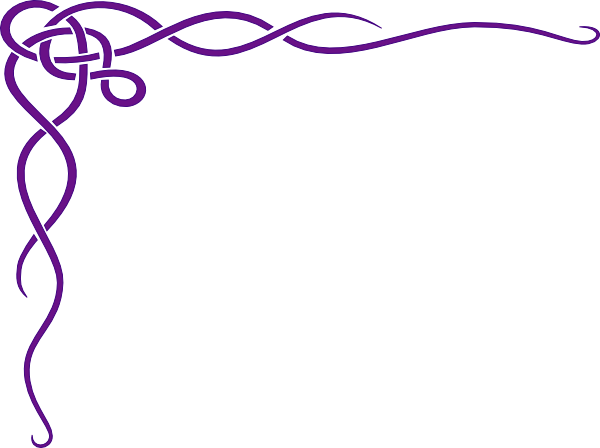 Dark Purple Corner Clip Art (600x448), Png Download