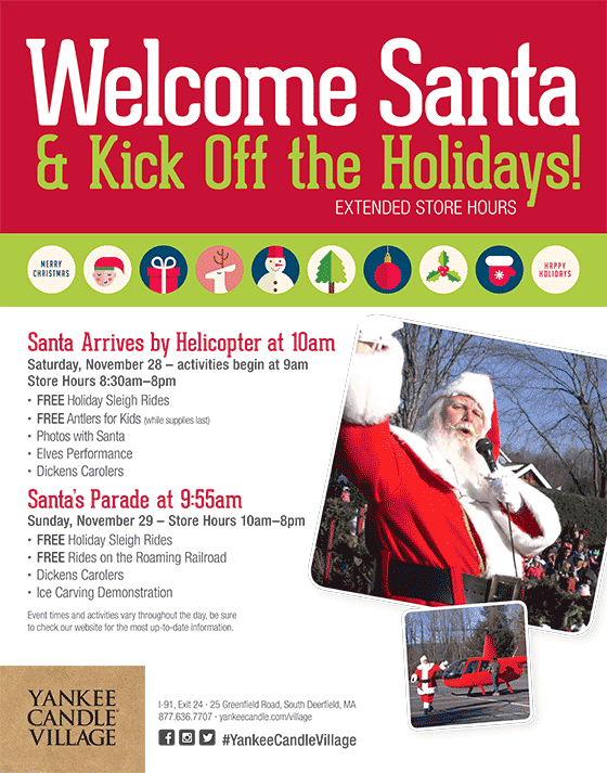 Santa At Yankee Candle - Santa Claus (560x713), Png Download