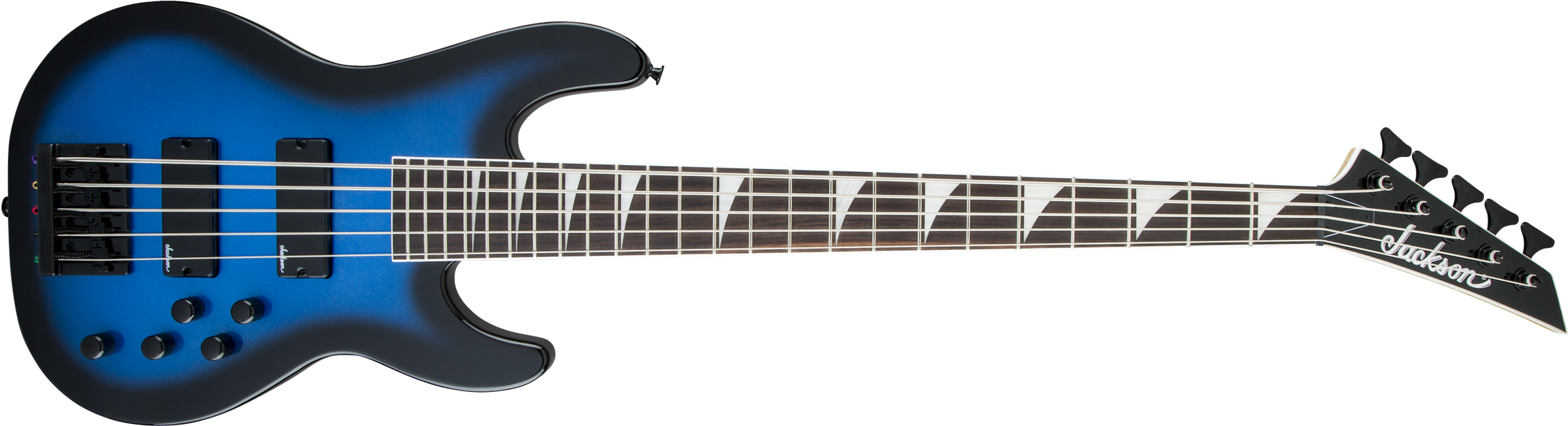 Js Series Concert™ Bass Js3v, Rosewood Fingerboard, - Jackson Js3v Concert 5-string Bass Metallic Blue Burst (2400x659), Png Download