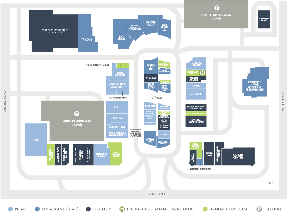 Promenade Coconut Creek Map (1099x835), Png Download