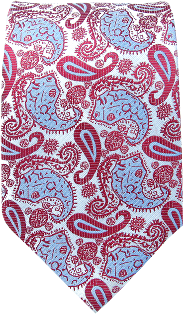 U17 Pink Paisley Pattern Mens Ties Silk Handmade Wedding - Artjero Designer Krawatte Aus Seide In Silber Mit Rot (650x650), Png Download