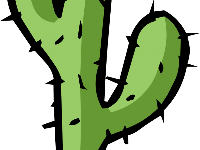 In The Desert Clipart Cactus - Cactus Png (640x480), Png Download