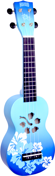 Hibiscus Blue Burst - Mahalo Soprano Hibiscus Ukulele Purple (480x700), Png Download