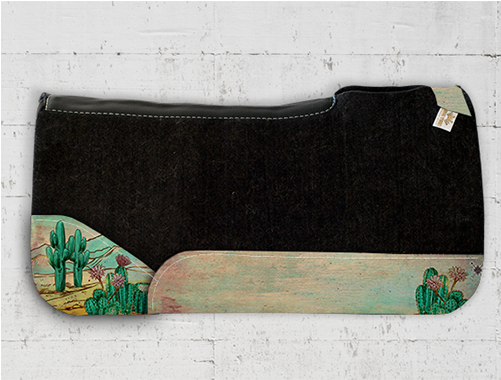 Best Ever Og Pad By Desert Rose Equine- Kelly Cactus - Cactus Print Saddle Pad (500x500), Png Download