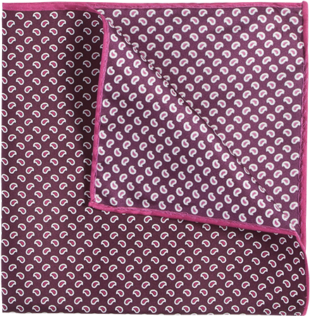 Orvieto Mini Paisley Pattern Pocket Square - Happy Name Day Black And White (450x610), Png Download