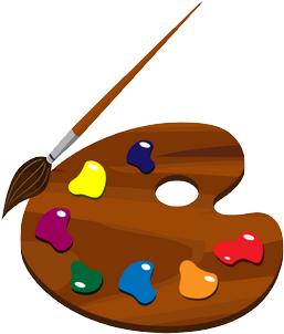 Palette Peinture Png - Paint Palette Clipart (400x311), Png Download