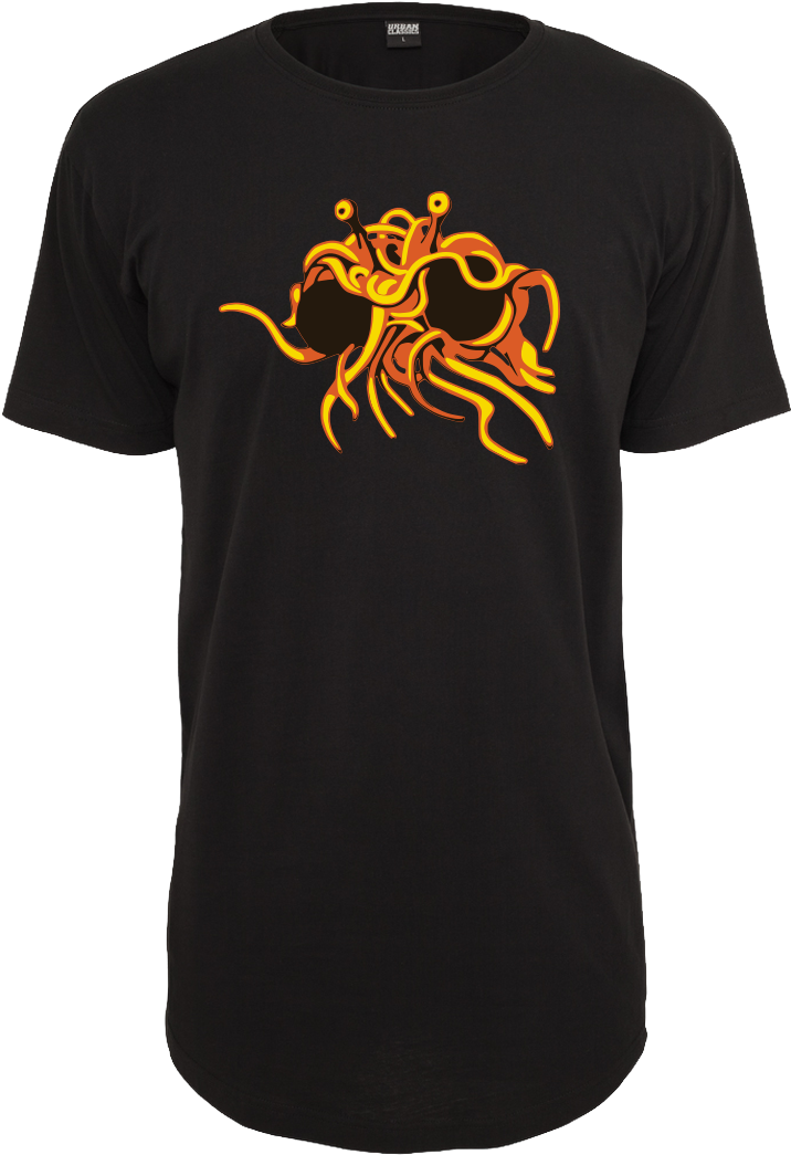 Flying Spaghetti Monster T-shirt Urban Classics Long (1044x1044), Png Download