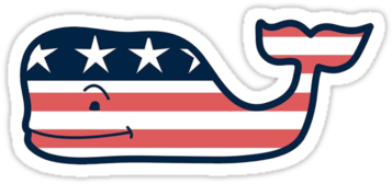 Vineyard Vines American Whale By Nataliegracew - Vineyard Vines Usa Whale (375x360), Png Download