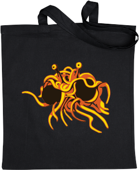 Flying Spaghetti Monster Bag Black - T-shirt Stella (350x350), Png Download