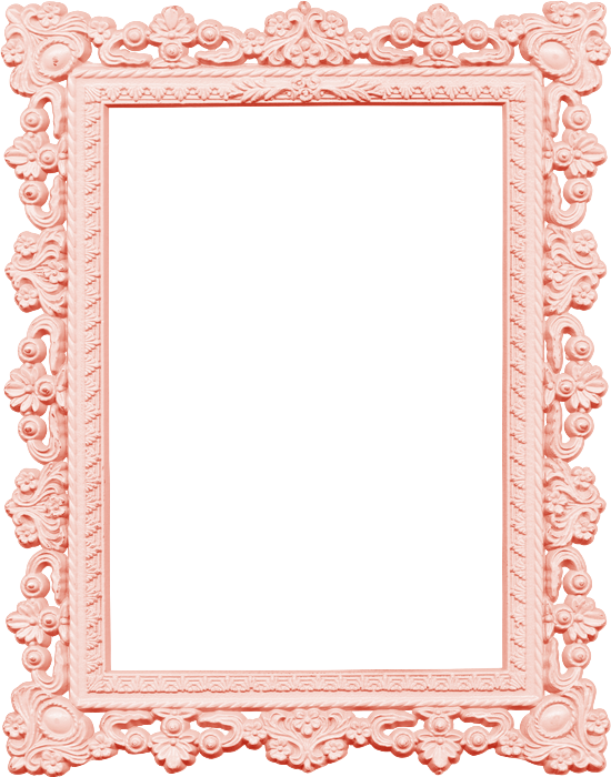 Scrap - Pink Baroque Frame Png (550x700), Png Download