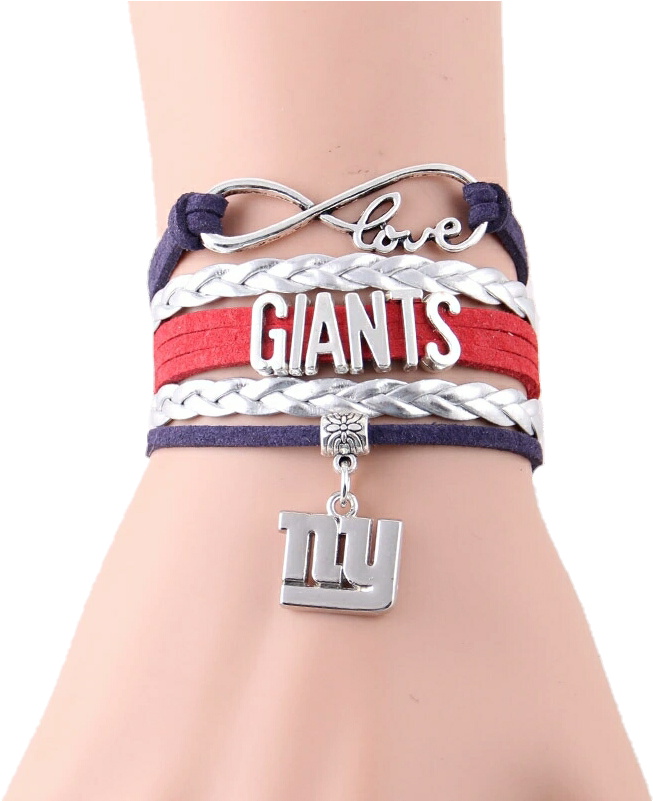 Ny Giants Bracelet - Little Minglou Infinity Love Giants Bracelet Sport (800x800), Png Download