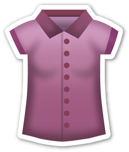 Emojistickers - Com - Clothes Emoji Sticker (448x528), Png Download