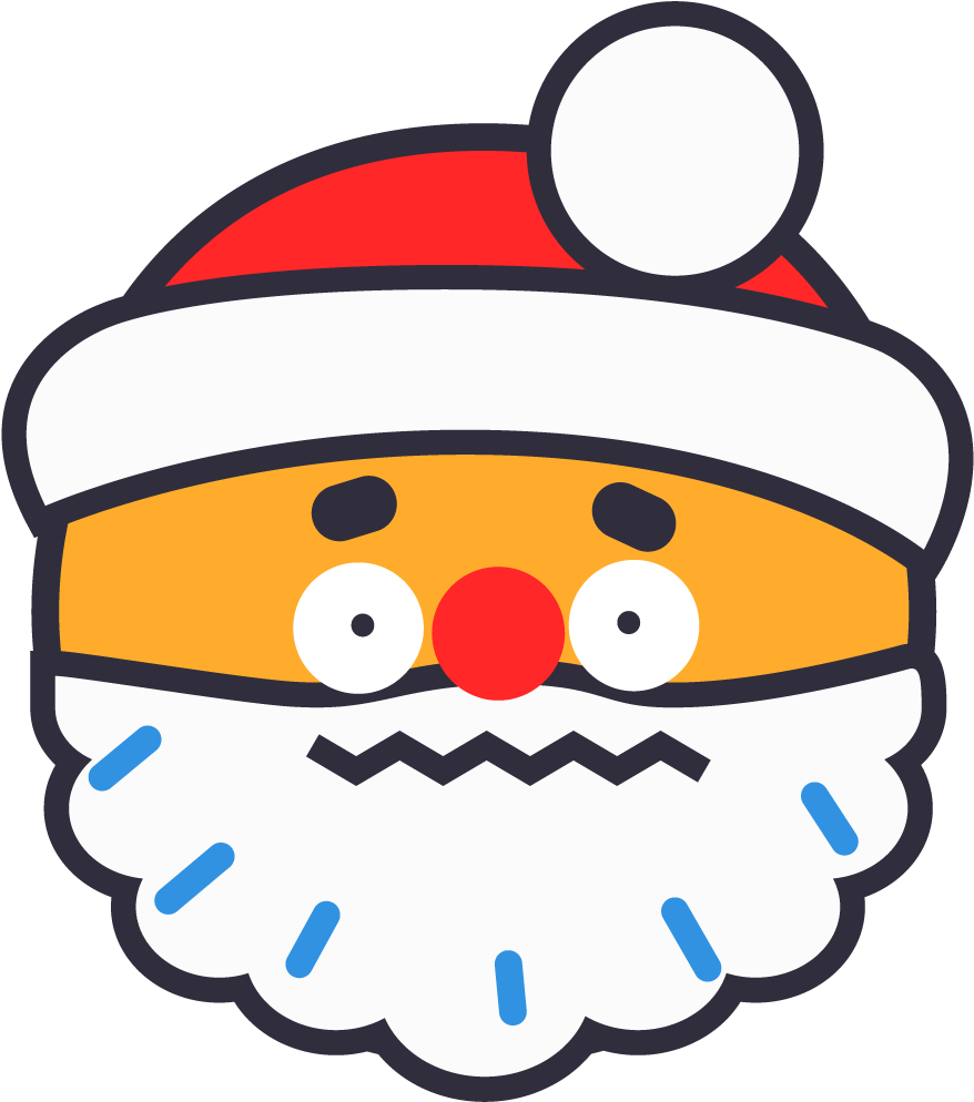 Scared Santa - Santa Claus (1000x1000), Png Download