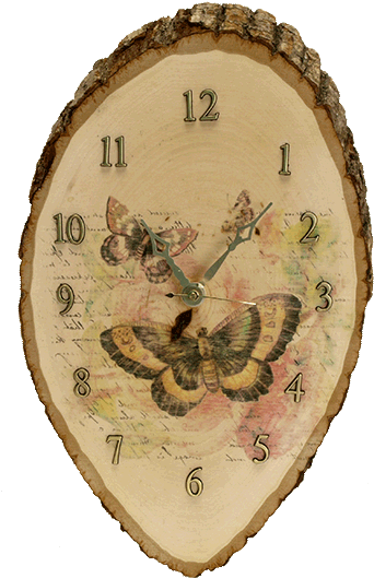 Butterfly-clock - Clock (540x540), Png Download
