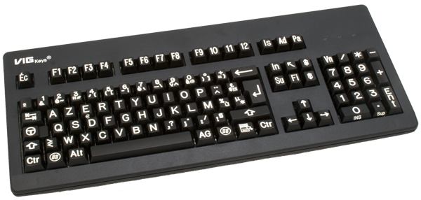 Visiokeys-noir - Pc Keyboard (600x286), Png Download