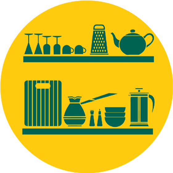 Kitchen Icons Round Picture - Graphic Design (800x800), Png Download