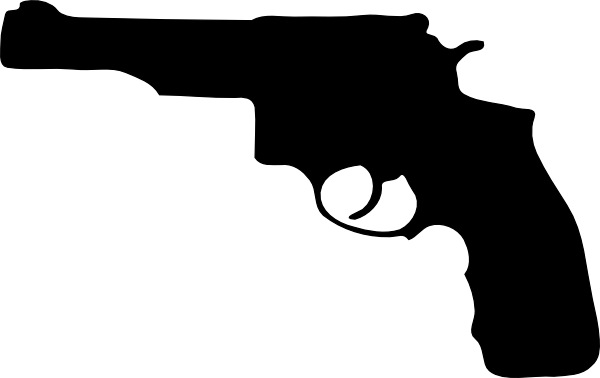 Pistol Silhouette Clip Art - Magnum 44 Clip Art (600x378), Png Download