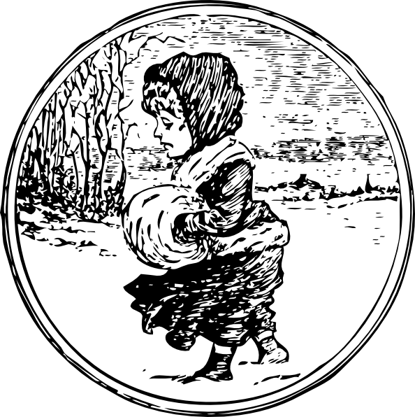 Sad Girl Clip Art (594x596), Png Download