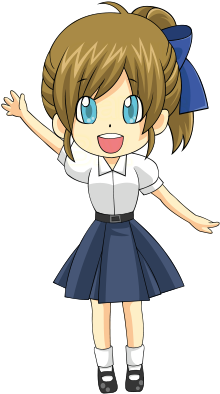 Cute Anime Girl Stickers Messages Sticker-2 - Anime (408x408), Png Download