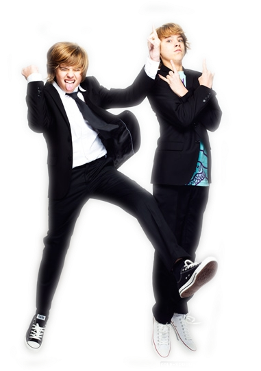 Reklama - Dylan And Cole Sprouse Png (411x540), Png Download