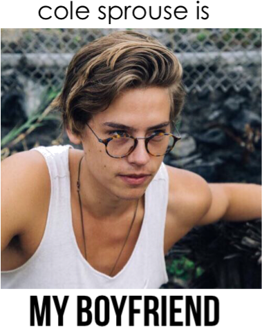 Model Image T Shirt - Cole Sprouse With Glasses (378x548), Png Download