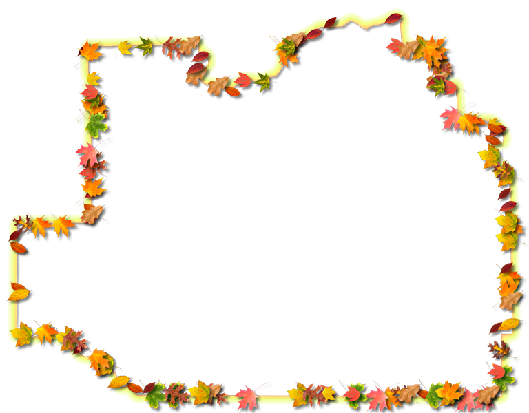 A Yellow And Orange Outline Map Of Marion With Fall - Illustration (768x600), Png Download