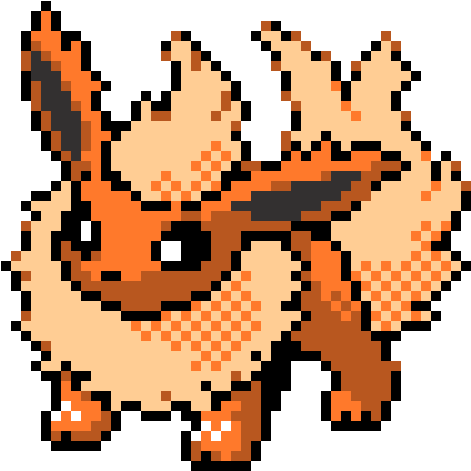 Evee - Pokemones En Minecraft Pixel Art (500x500), Png Download
