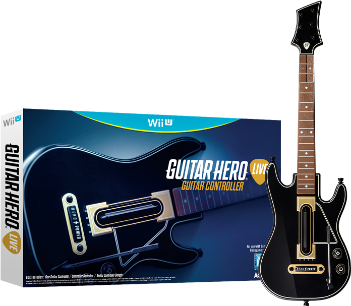 Guitar Hero Live Guitar Wii U Guitar Hero Live Guitar Controller (1194x855), Png Download